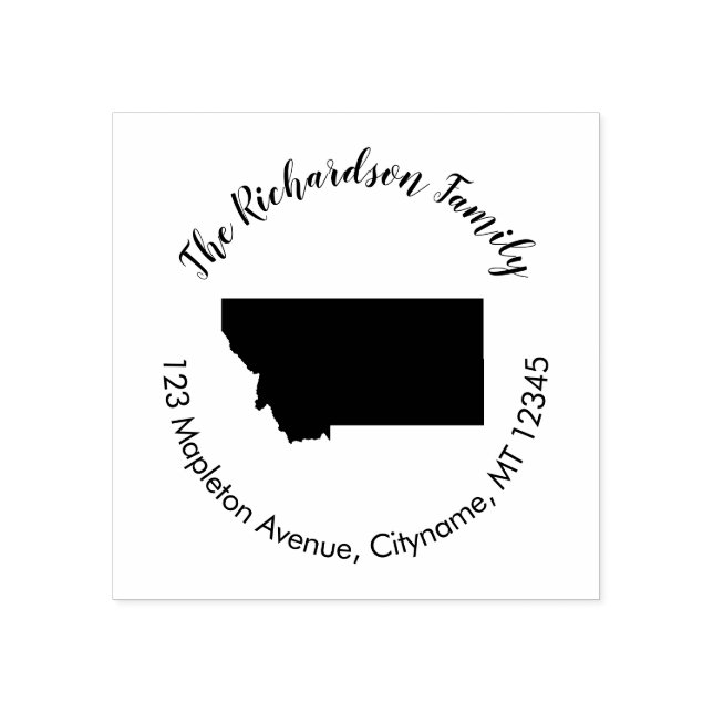 Montana state return address rubber stamp (Imprint)