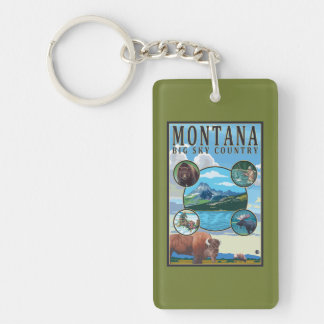 Montana State Scenes Key Ring