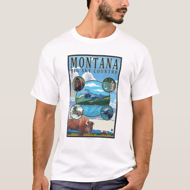 Montana State Scenes T-Shirt (Front)