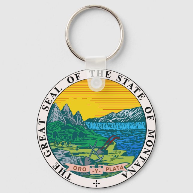 Montana State Seal Key Ring (Front)