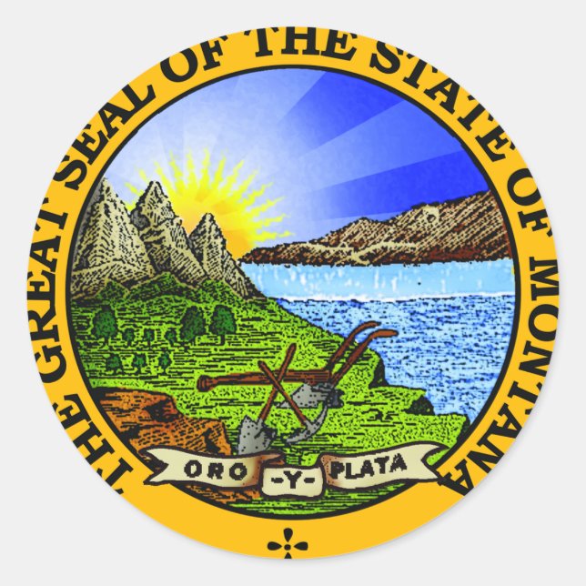 Montana State Seal Stickers (Front)