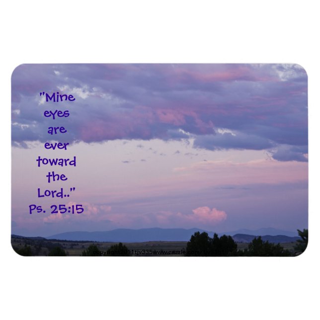 Montana Sunset Magnet w/Scripture Verse (Horizontal)