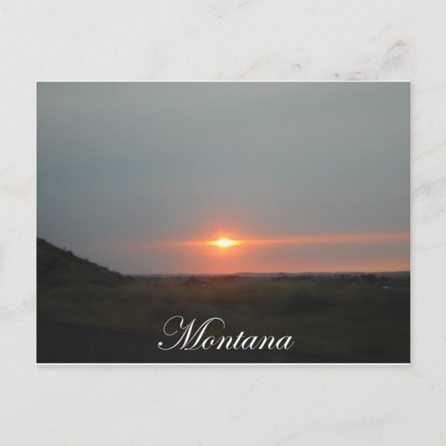 Montana Sunset Postcard (Front)