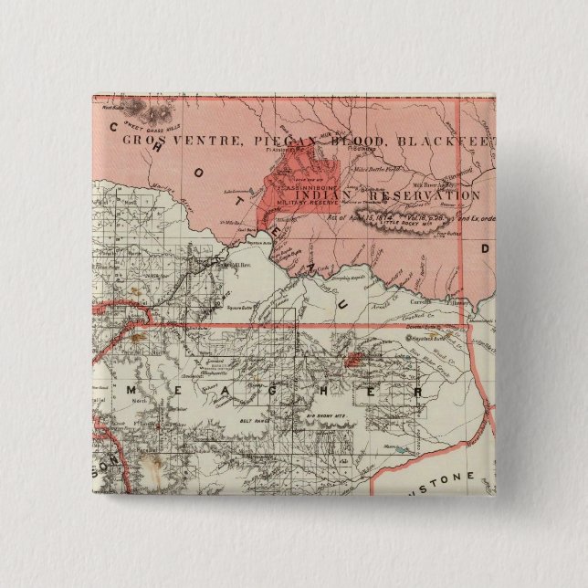 Montana Territory 15 Cm Square Badge (Front)