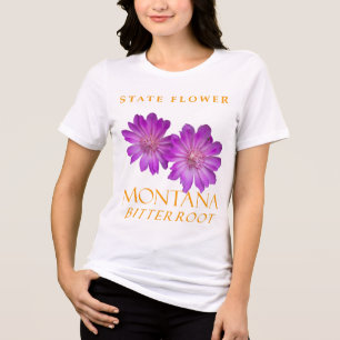 Montana Territory Flower The Bitterroot Tri-Blend Shirt