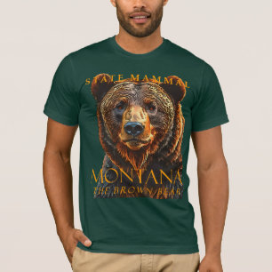 Montana Territory Mammal The Brown Bear T-Shirt