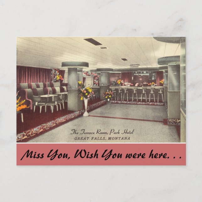 Montana, The Terrace Room, Park Hotel Postcard (Front)