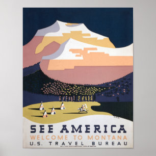 Montana Unedited Vintage Photos Old Aesthetic Pict Poster