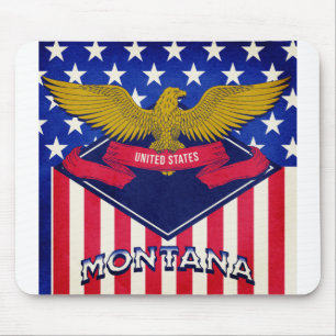 Montana USA Flag Mouse Mat