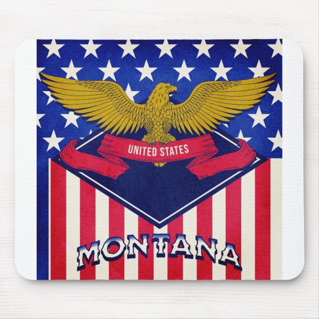 Montana USA Flag Mouse Mat (Front)