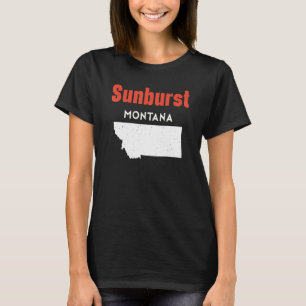 Montana Usa State America Travel Montanan Sunburst T-Shirt