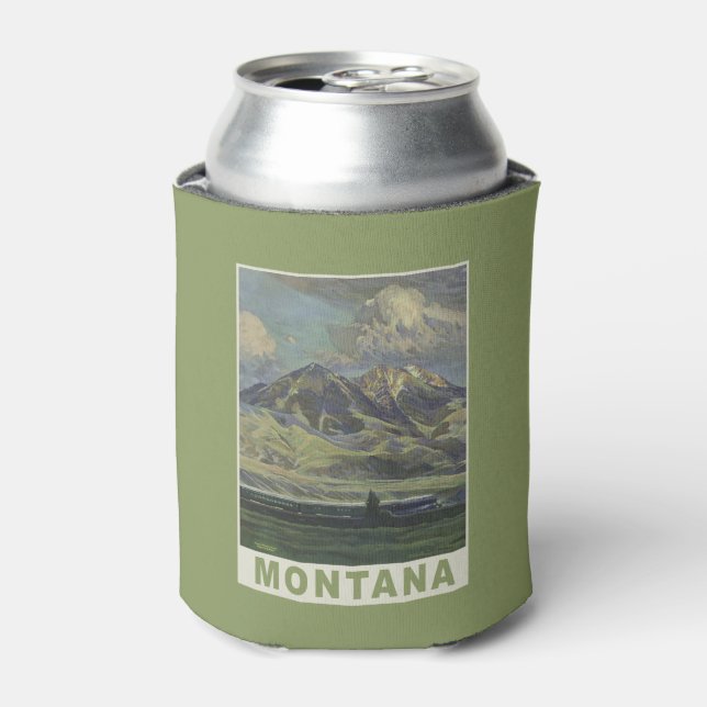 Montana USA Vintage Travel can cooler (Can Front)