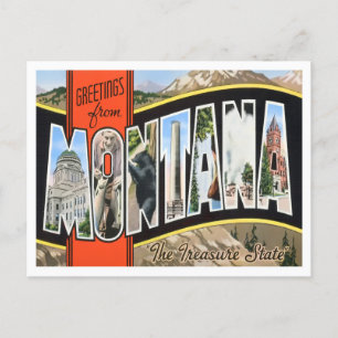 Montana Vintage Big Letters Postcard