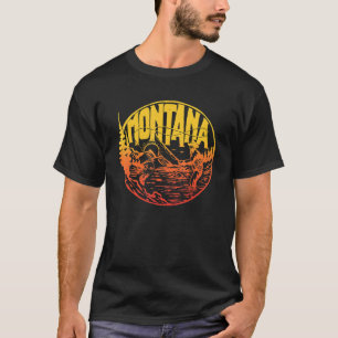 Montana Vintage Fly Fishing Retro Trout Stream Out T-Shirt
