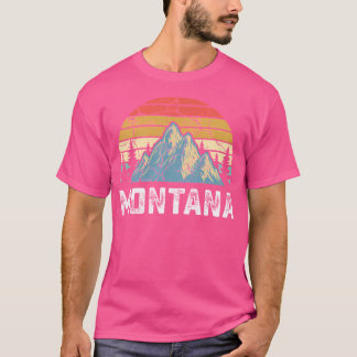Montana Vintage Mountains Lovers - Hiking Perfect  T-Shirt