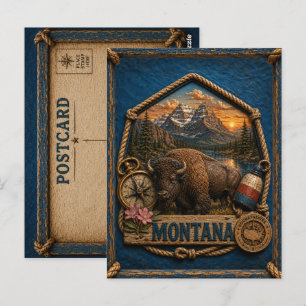 Montana Vintage Travel Postcard