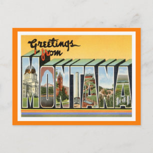 Montana Vintage Travel Postcard