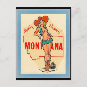 MONTANA   VINTAGE TRAVEL POSTCARD
