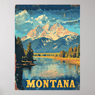 Montana Vintage Travel Poster