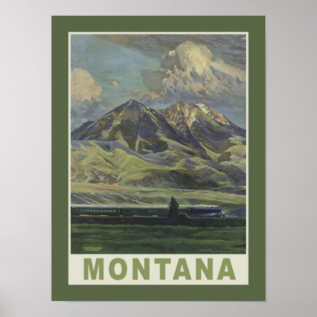 Montana Vintage Travel Poster (Front)