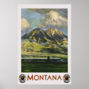 Montana Vintage Travel Poster