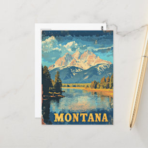 Montana Vintage Travel Poster Postcard