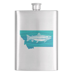Montana Wave Fishing Hip Flask