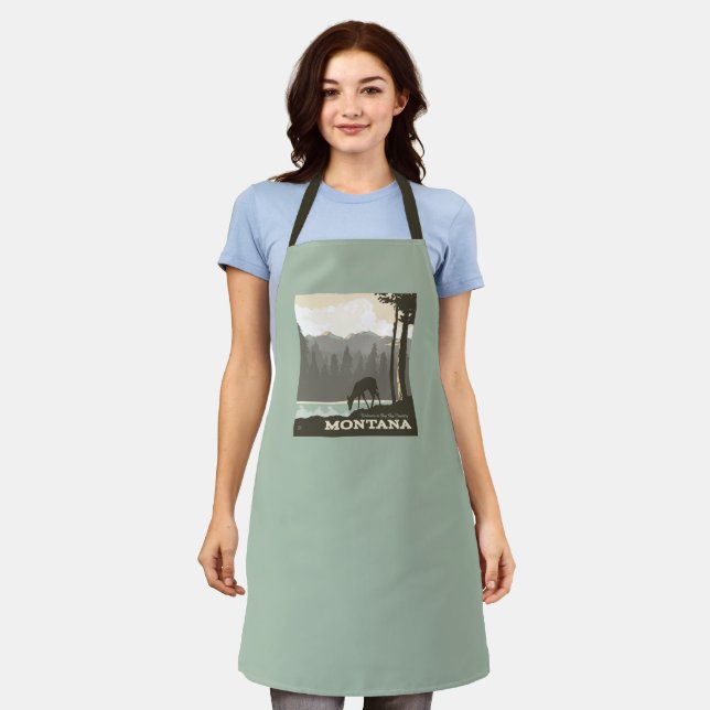 Montana | Welcome to Big Sky Country Apron (Worn)