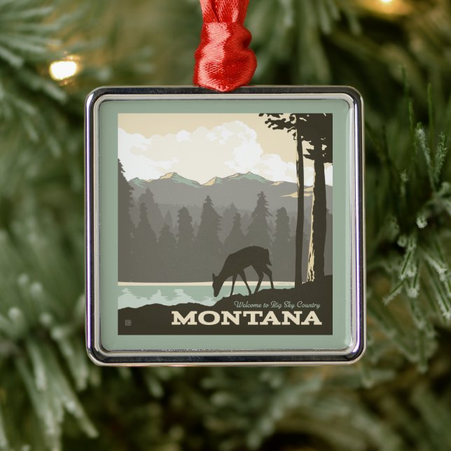 Montana | Welcome to Big Sky Country Metal Tree Decoration (Tree)