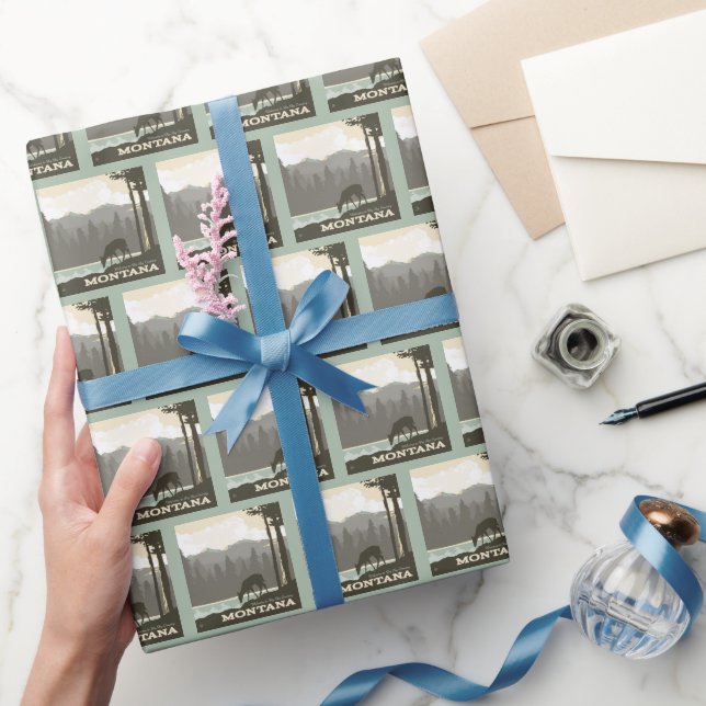 Montana | Welcome to Big Sky Country Wrapping Paper (Gifting)