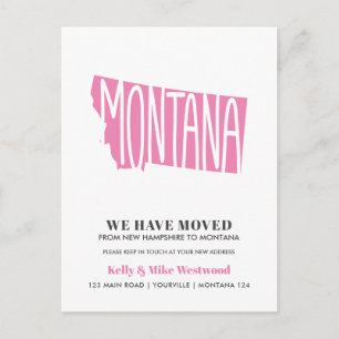 MONTANA We've moved New address New Home  Postcard