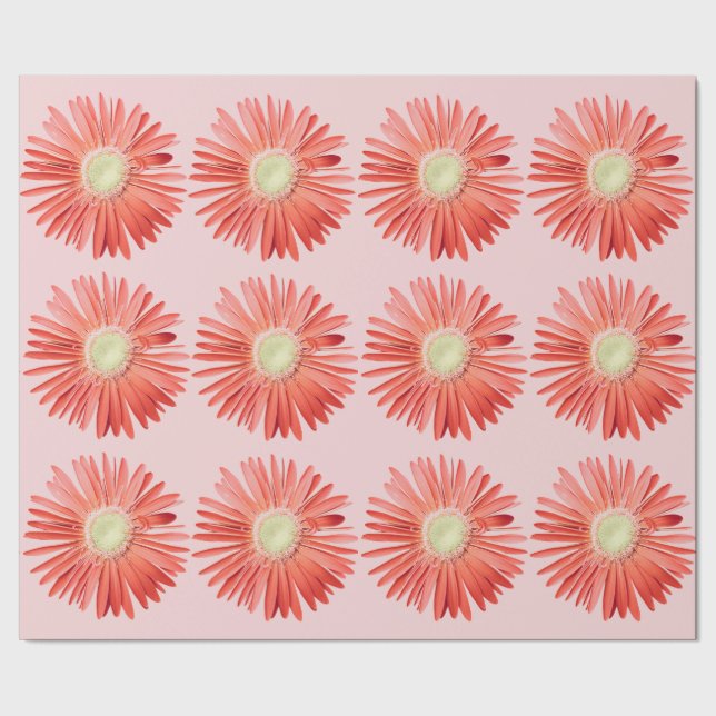 Montana Wildflowers In Pink Wrapping Paper (Seam)