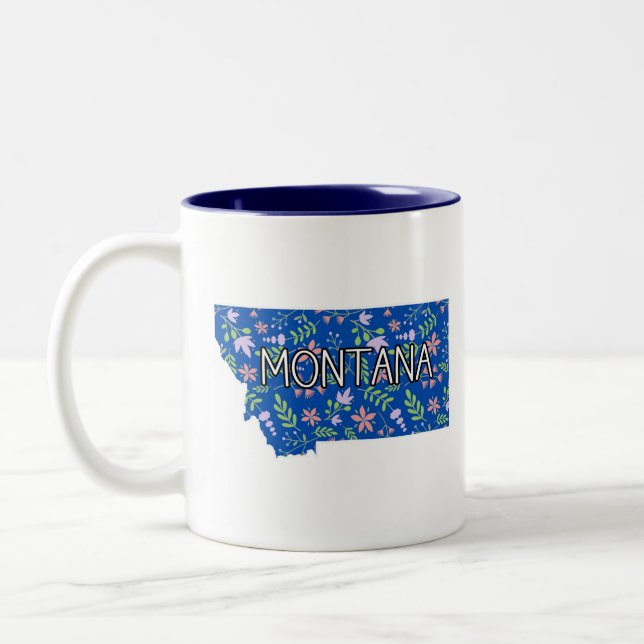 Montana Wildflowers Two-Tone Coffee Mug (Left)