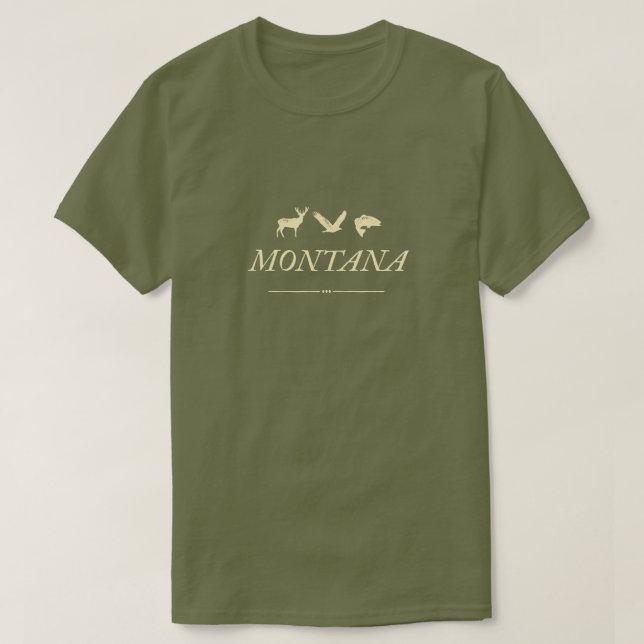 Montana Wildlife Classic T-Shirt (Design Front)