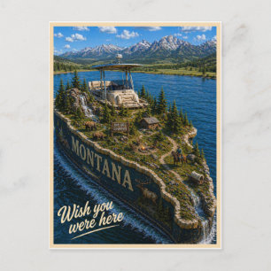 Montana Wish You Were Here State Series Postcard