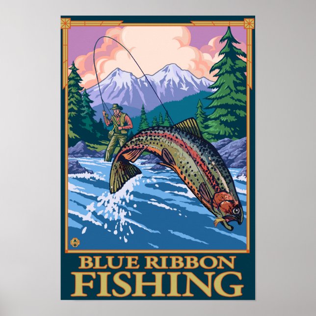 MontanaBlue Ribbon Fly Fishing Poster (Front)