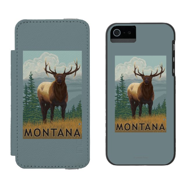MontanaElk Scene Incipio iPhone Wallet Case (Side by Side)
