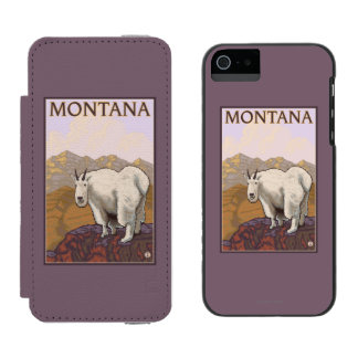 MontanaMountain Goat Vintage Travel Poster Incipio Watson™ iPhone 5 Wallet Case