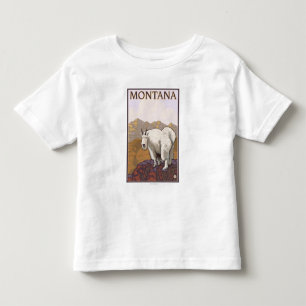 MontanaMountain Goat Vintage Travel Poster Toddler T-Shirt