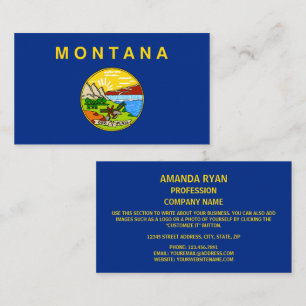 Montanan Flag, Flag of Montana Business Card