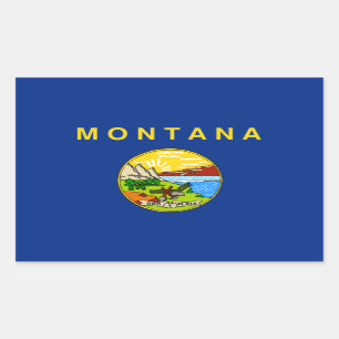 Montanan Flag, Flag of Montana Rectangular Sticker