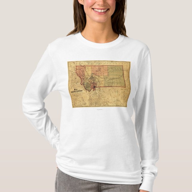MontanaPanoramic MapMontana T-Shirt (Front)