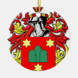 Montanaro Coat of Arms Ceramic Tree Decoration