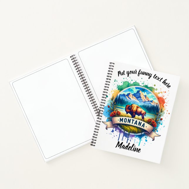 Montana's beauty and wildlife in watercolor notebook (Inside)