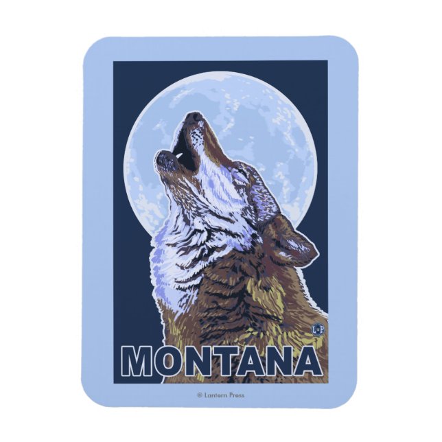 MontanaWolf Howling Magnet (Vertical)