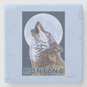 MontanaWolf Howling Stone Coaster