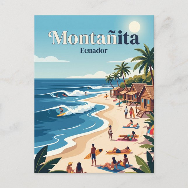Montañita Ecuador Postcard (Front)