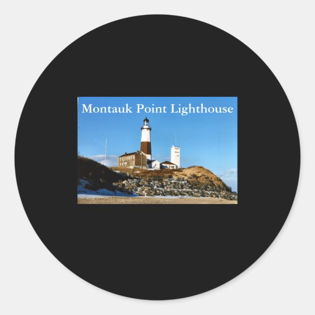 Montauk Int Lighthouse New York  Classic Round Sticker (Front)