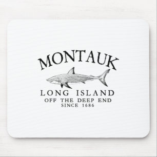 Montauk Li Off The Deep End Shark Fishing Vintage Mouse Mat