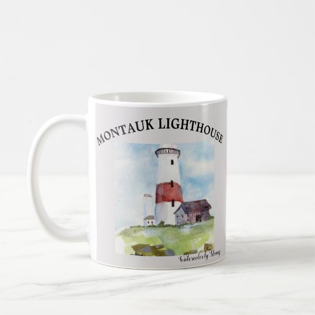 MONTAUK LIGHTHOUSE COFFEE MUG (Left)